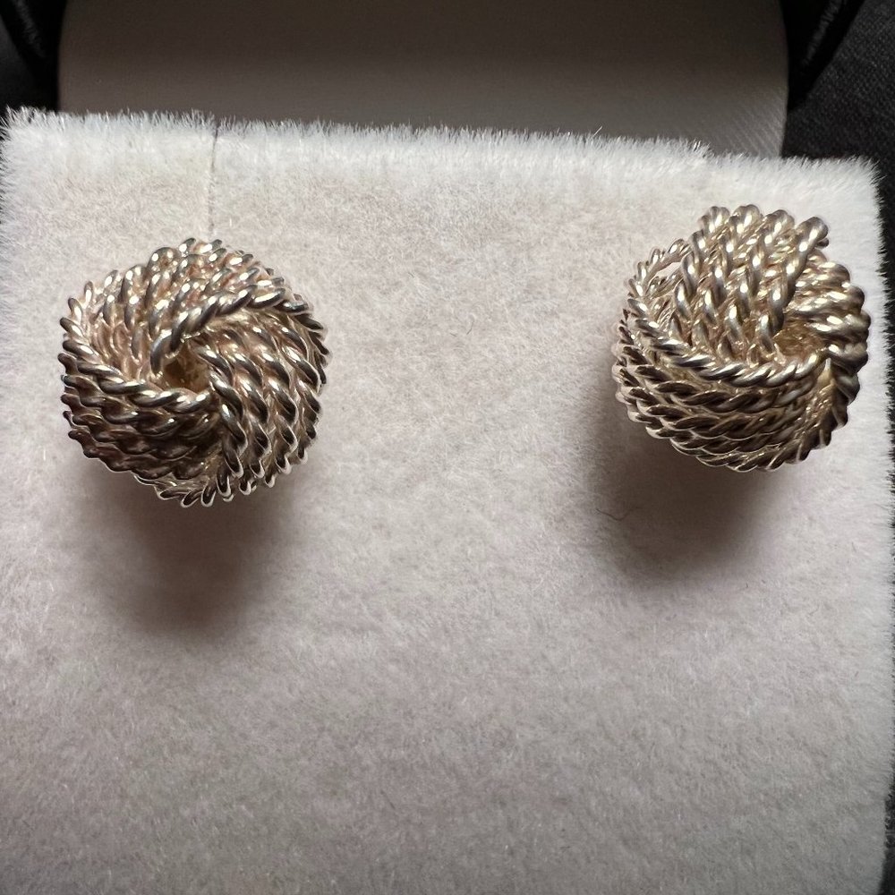 Tiffany & Co. Silver Knot Earrings